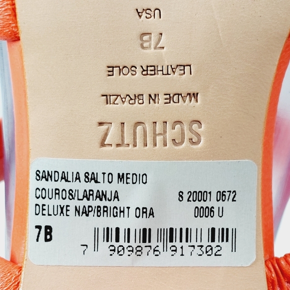 New SCHUTZ Olly Slip On Block Heel Leather Classic Sandal K959 - Picture 11 of 14